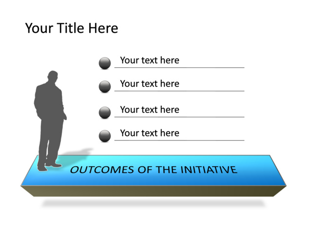 PowerPoint Slide - bullet-points-diagram-businessman-silhouette-animated-blue-4-points-mp-230