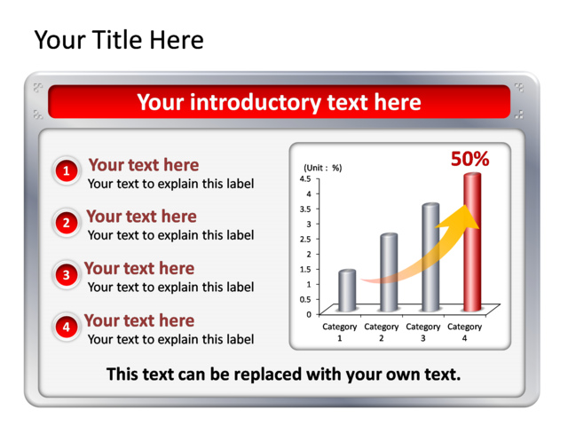 PowerPoint Slide - chart-clustered-column-red-data-driven-tg-276