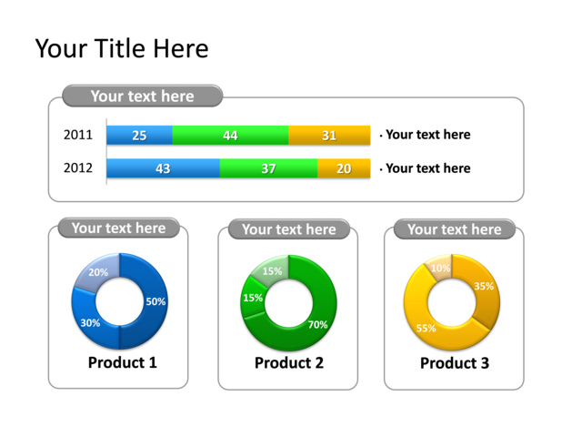 Powerpoint Slide Chart Doughnut Multicolor Data Driven Tg