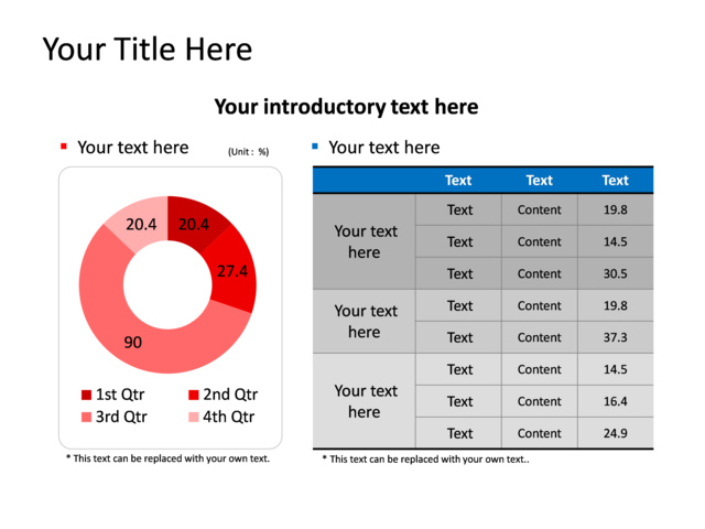 PowerPoint Slide - chart-doughnut-red-data-driven-tg-367