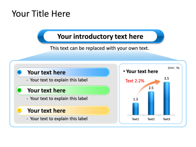 PowerPoint Slide - chart-graph-multicolor-data-driven-tg-461