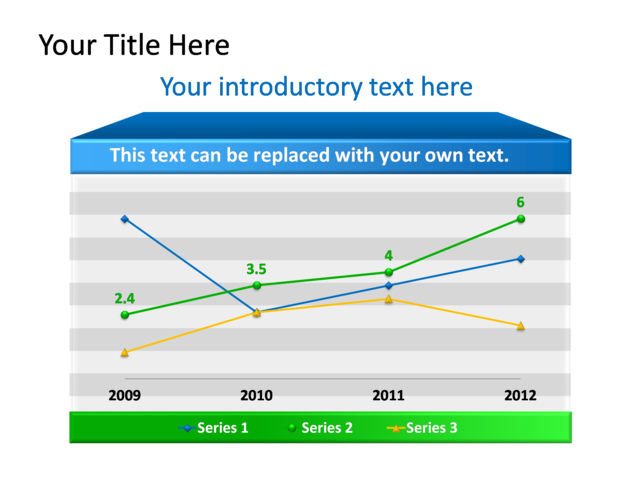 PowerPoint Slide - chart-line-graph-3d-blue-data-driven-tg-277