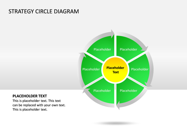 PowerPoint Slide - circle-diagram-3d-green-6-slices-cg-25