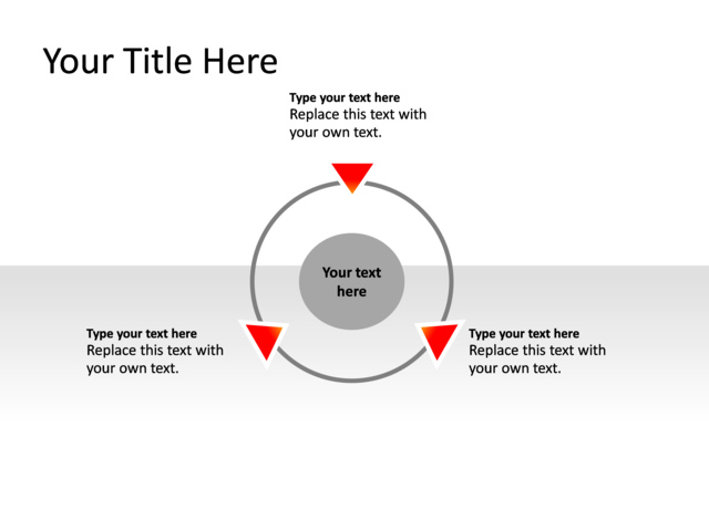 PowerPoint Slide - circle-diagram-red-3-arrows-pl-392