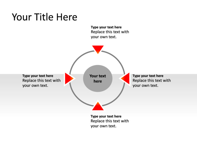 PowerPoint Slide - circle-diagram-red-4-arrows-pl-393