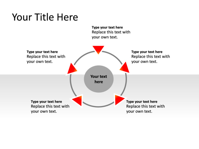 PowerPoint Slide - circle-diagram-red-5-arrows-pl-394