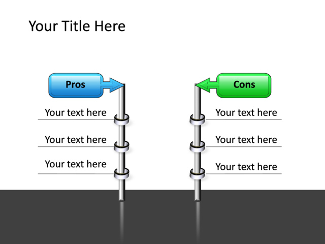 PowerPoint Slide - comparison-diagram-3d-blue-6-points-mp-142