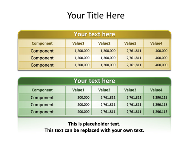 PowerPoint Slide - comparison-table-diagram-multicolor-5-rows-tg-85