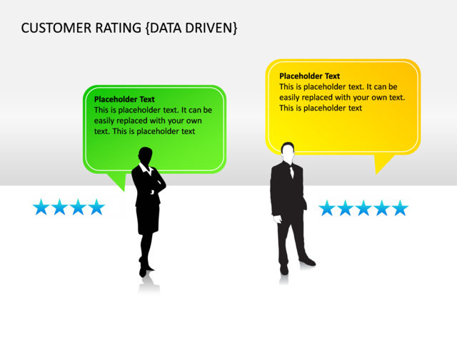 PowerPoint Slide - customer-ratings-diagram-3d-multicolor-2-reviews-cg-33