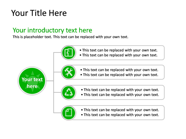 PowerPoint Slide - diagram-agenda-green-5-circles-tg-390