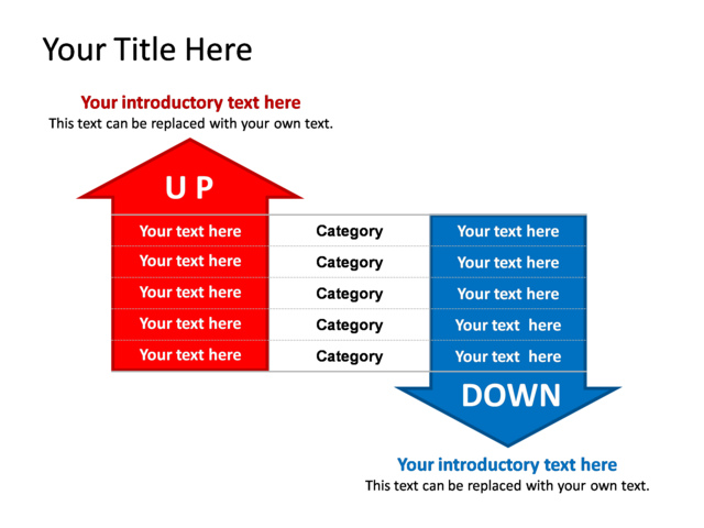 PowerPoint Slide - diagram-arrow-blue-2-arrows-tg-377