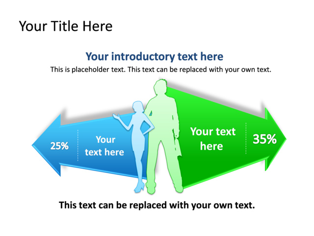 PowerPoint Slide - diagram-arrows-green-2-arrows-tg-105
