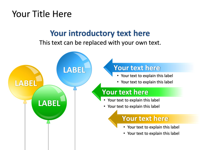 PowerPoint Slide - diagram-balloon-multicolor-3-balloons-tg-458