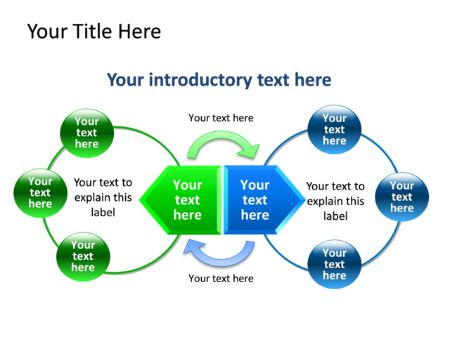 PowerPoint Slide - diagram-circle-blue-6-circles-tg-435