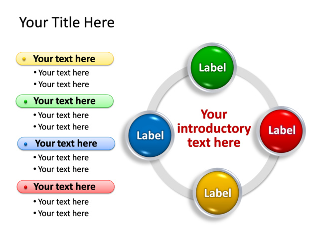 PowerPoint Slide - diagram-circle-multicolor-4-spheres-tg-211