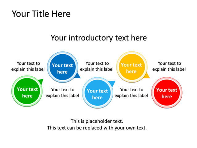 PowerPoint Slide - diagram-circle-multicolor-5-circles-tg-342