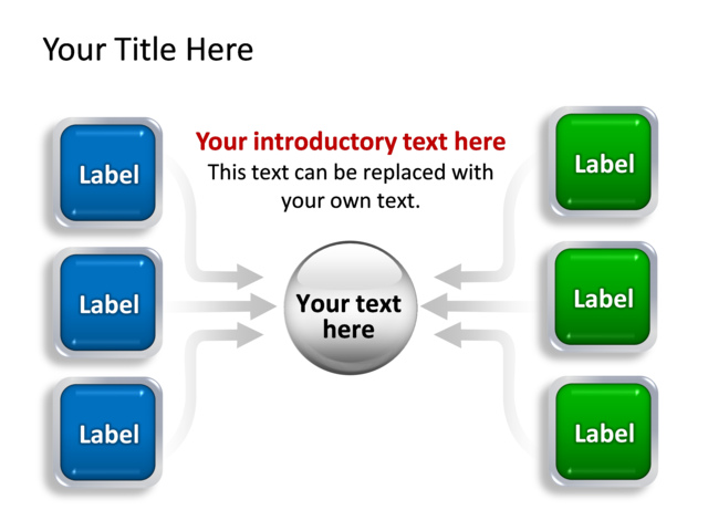 PowerPoint Slide - diagram-comparison-blue-2-sides-tg-417