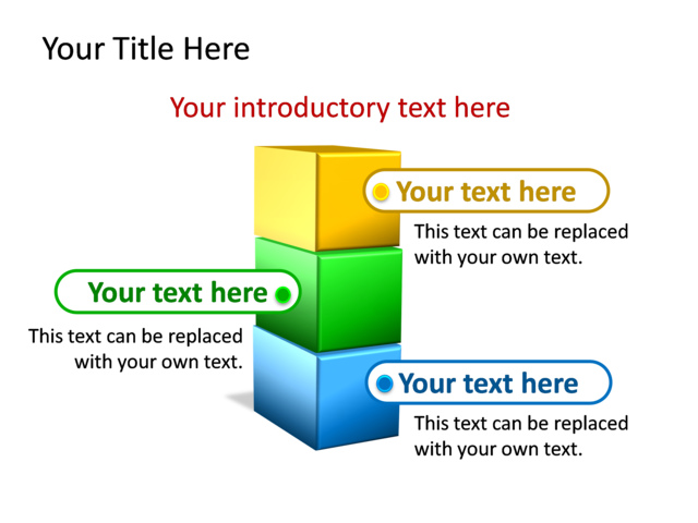 PowerPoint Slide - diagram-cube-3d-multicolor-3-cubes-tg-478