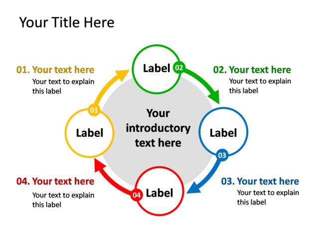 PowerPoint Slide - diagram-cycle-multicolor-4-circles-tg-305