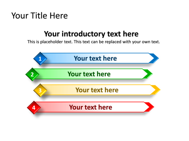 PowerPoint Slide - Diagram List - Multicolor - 4 Bars - TG140