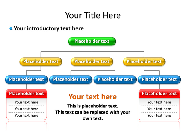 PowerPoint Slide - diagram-organization-multicolor-9-departments-tg-133