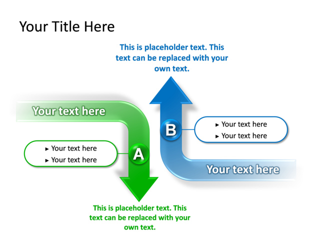 PowerPoint Slide - diagram-process-green-2-arrows-tg-107