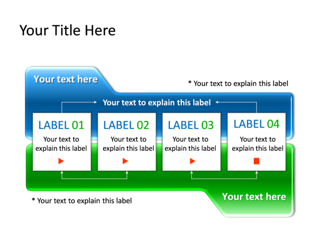 PowerPoint Slide - diagram-process-green-4-boxes-tg-423