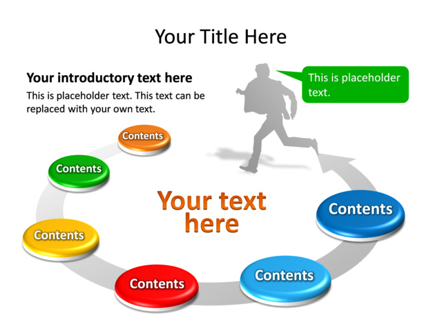 PowerPoint Slide - diagram-process-multicolor-6-spheres-tg-121