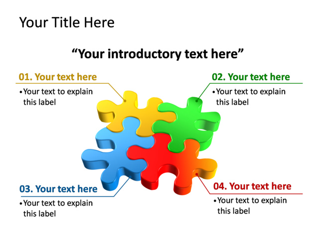 PowerPoint Slide - diagram-puzzle-3d-multicolor-4-puzzles-tg-202
