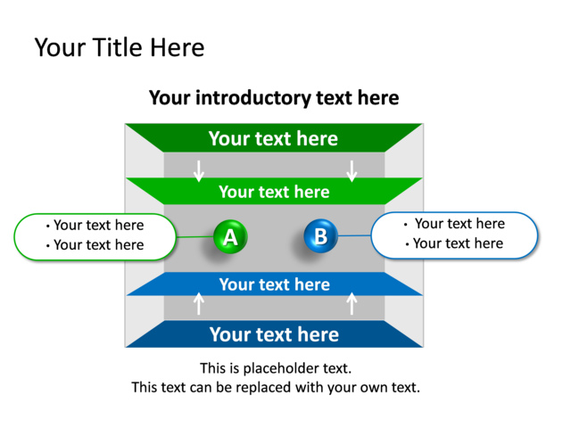 PowerPoint Slide - diagram-sections-3d-blue-4-sections-tg-193