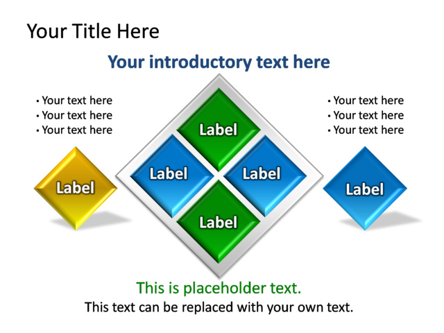 PowerPoint Slide - diagram-sections-multicolor-6-diamonds-tg-261