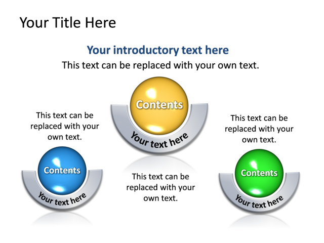 PowerPoint Slide - diagram-sphere-3d-multicolor-3-spheres-tg-438
