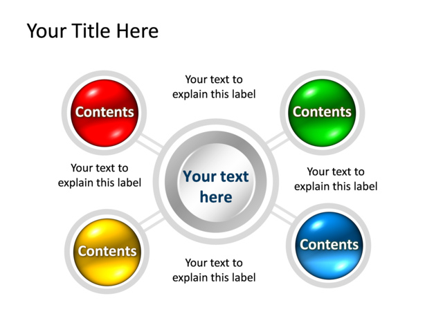 PowerPoint Slide - diagram-sphere-3d-multicolor-4-spheres-tg-439