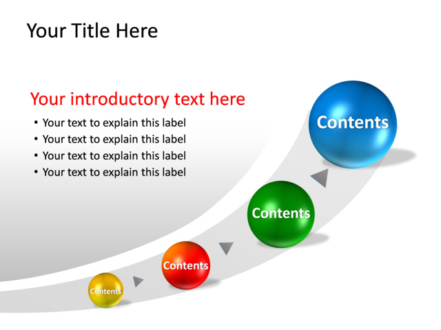 PowerPoint Slide - Diagram Sphere - 3D - Multicolor - 4-Spheres - TG442 ...