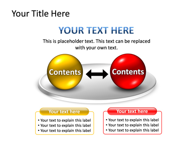 PowerPoint Slide - diagram-sphere-3d-red-2-spheres-tg-208