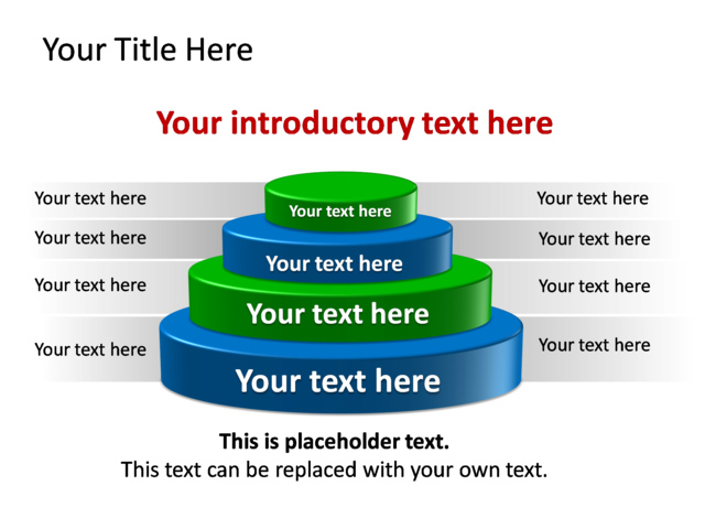 PowerPoint Slide - diagram-stacked-cylinder-3d-blue-4-cylinder-tg-252