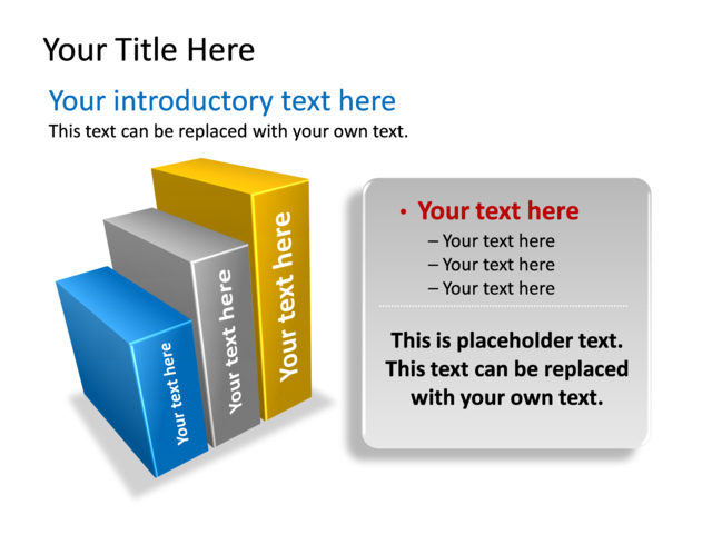PowerPoint Slide - diagram-steps-blue-3-steps-tg-492