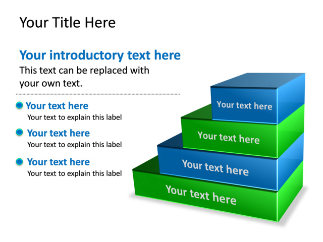PowerPoint Slide - diagram-steps-blue-4-steps-tg-489