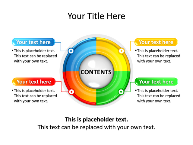 PowerPoint Slide - diagram-swot-analysis-3d-multicolor-4-text-boxes-tg-119