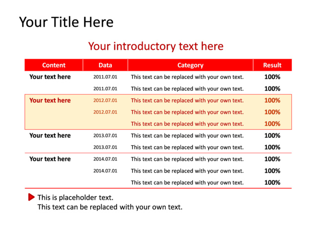 PowerPoint Slide - diagram-table-red-1-table-tg-324