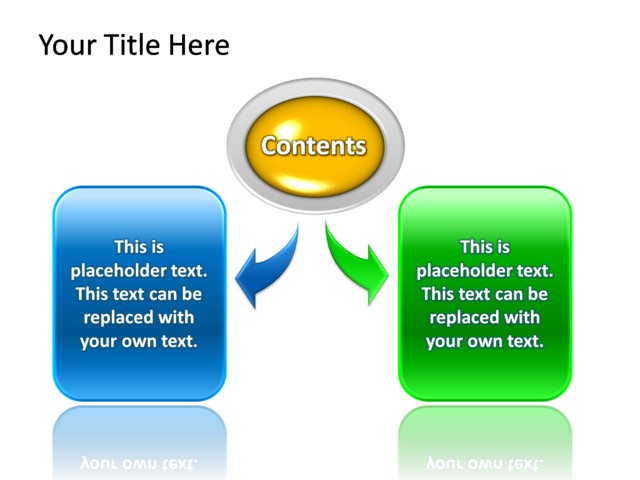 PowerPoint Slide - diagram-text-box-multicolor-2-text-boxes-tg-217