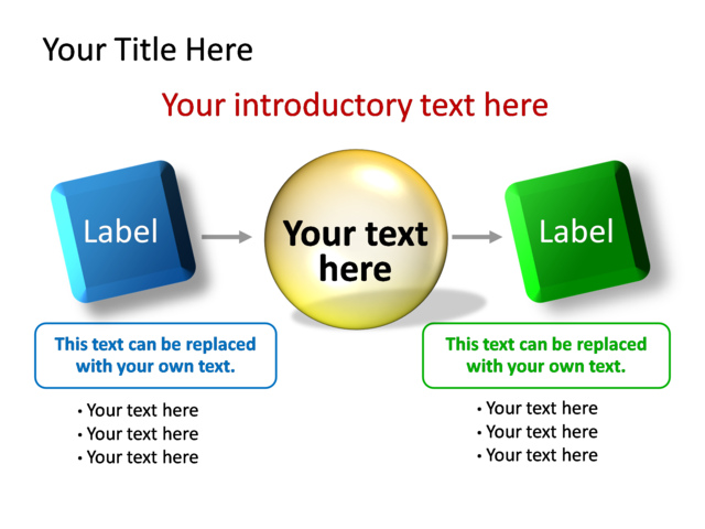 PowerPoint Slide - diagram-text-box-multicolor-2-text-boxes-tg-293