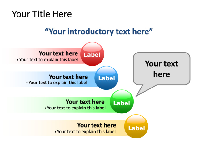 PowerPoint Slide - diagram-text-box-multicolor-4-text-boxes-tg-204