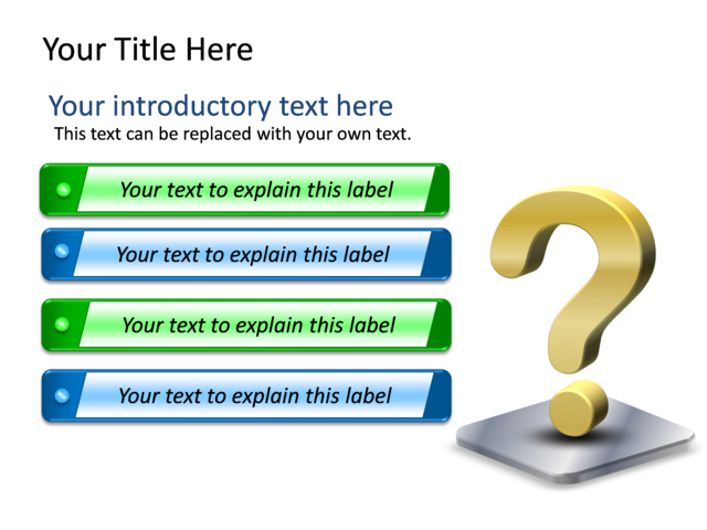 PowerPoint Slide - diagram-textbox-blue-4-bars-tg-474