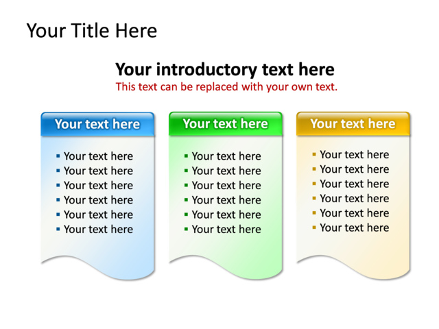 PowerPoint Slide - diagram-textbox-multicolor-3-boxes-tg-408