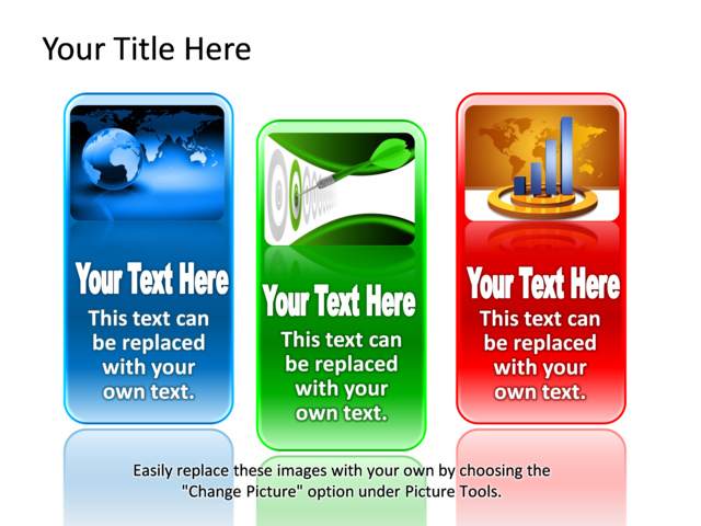 PowerPoint Slide - diagram-textbox-multicolor-3-images-tg-463