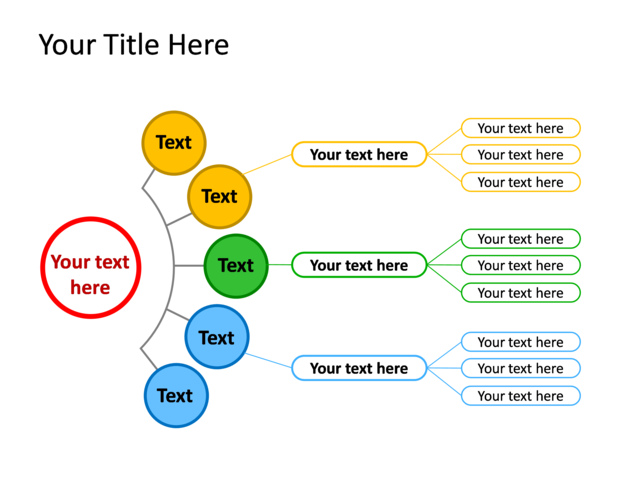 PowerPoint Slide - diagram-tree-decision-multicolor-6-circles-tg-396