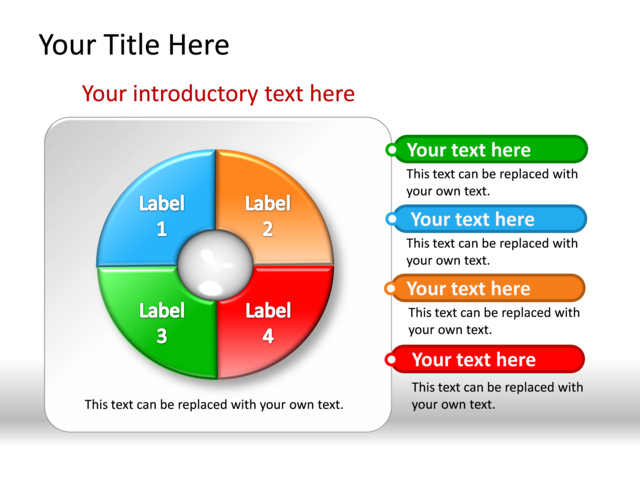 PowerPoint Slide - doughnut-diagram-multicolor-4-sections-tg-597