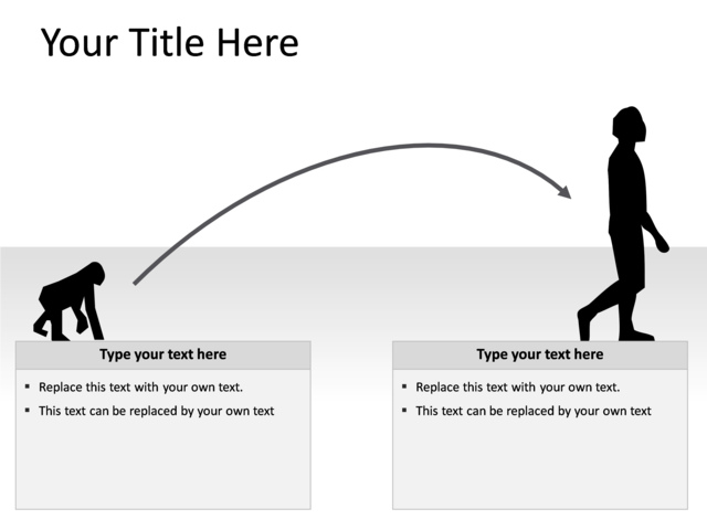 PowerPoint Slide - evolution-diagram-gray-2-steps-pl-178