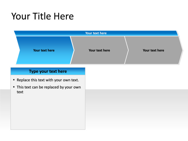PowerPoint Slide - flowchart-diagram-blue-3-arrows-pl-320